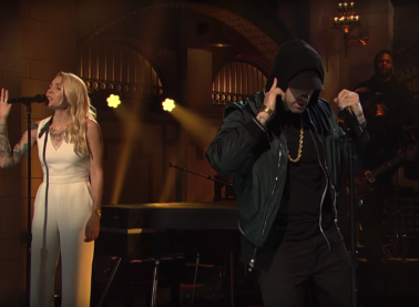 "Walk on Water/Stan/Love the Way You Lie (Medley)": Eminem & Skylar Grey Live at SNL (Video)